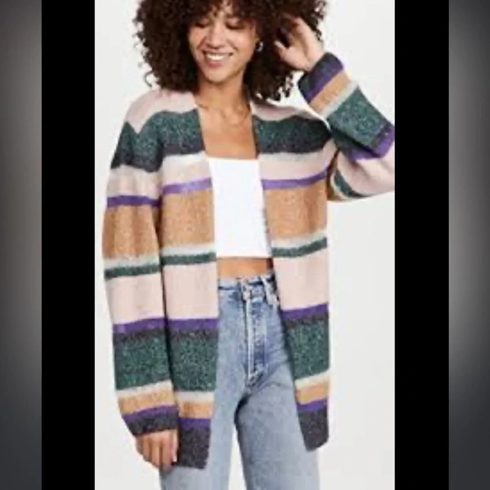 Veronica Beard Multicolor Striped Cardigan - Picture 8 of 8
